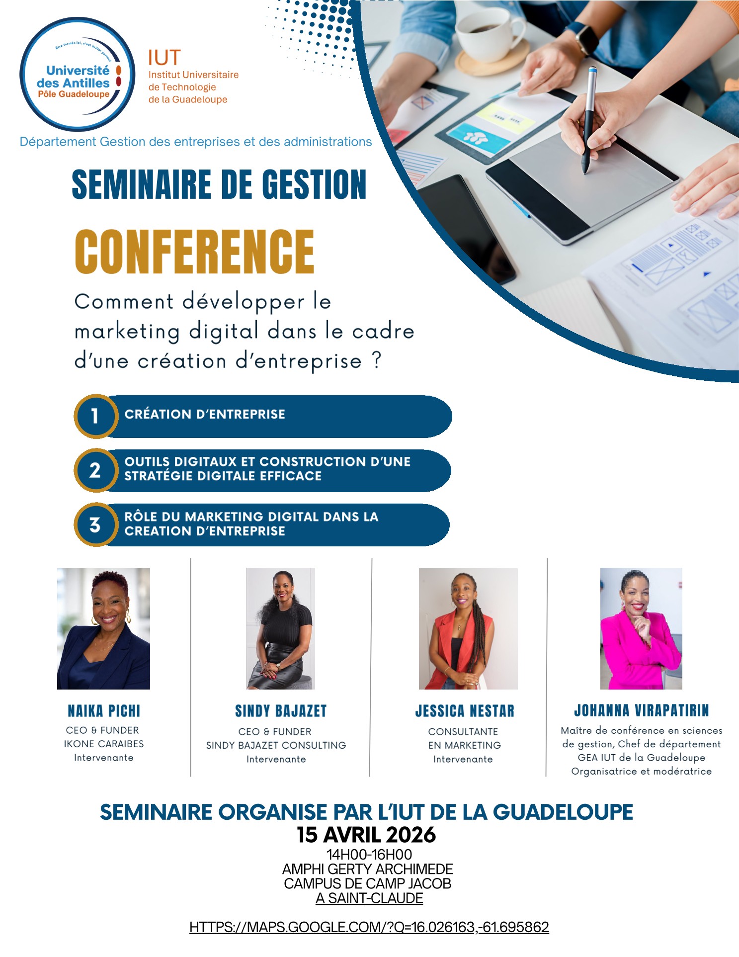 Séminaire de Gestion – Conférence Marketing Digital & Création d'Entreprise
