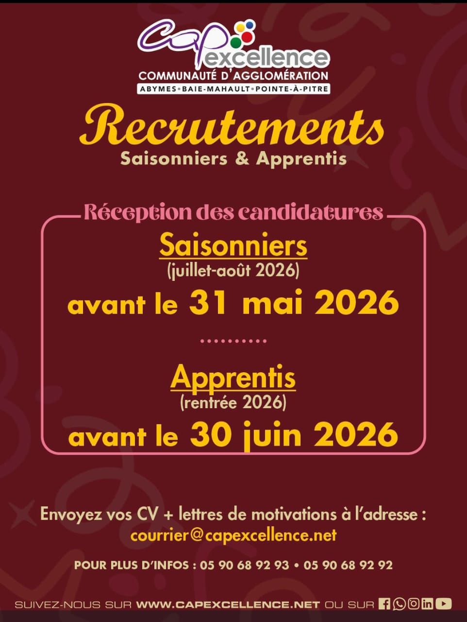 Opportunités à Saisir – Cap Excellence recrute pour 2026 !
